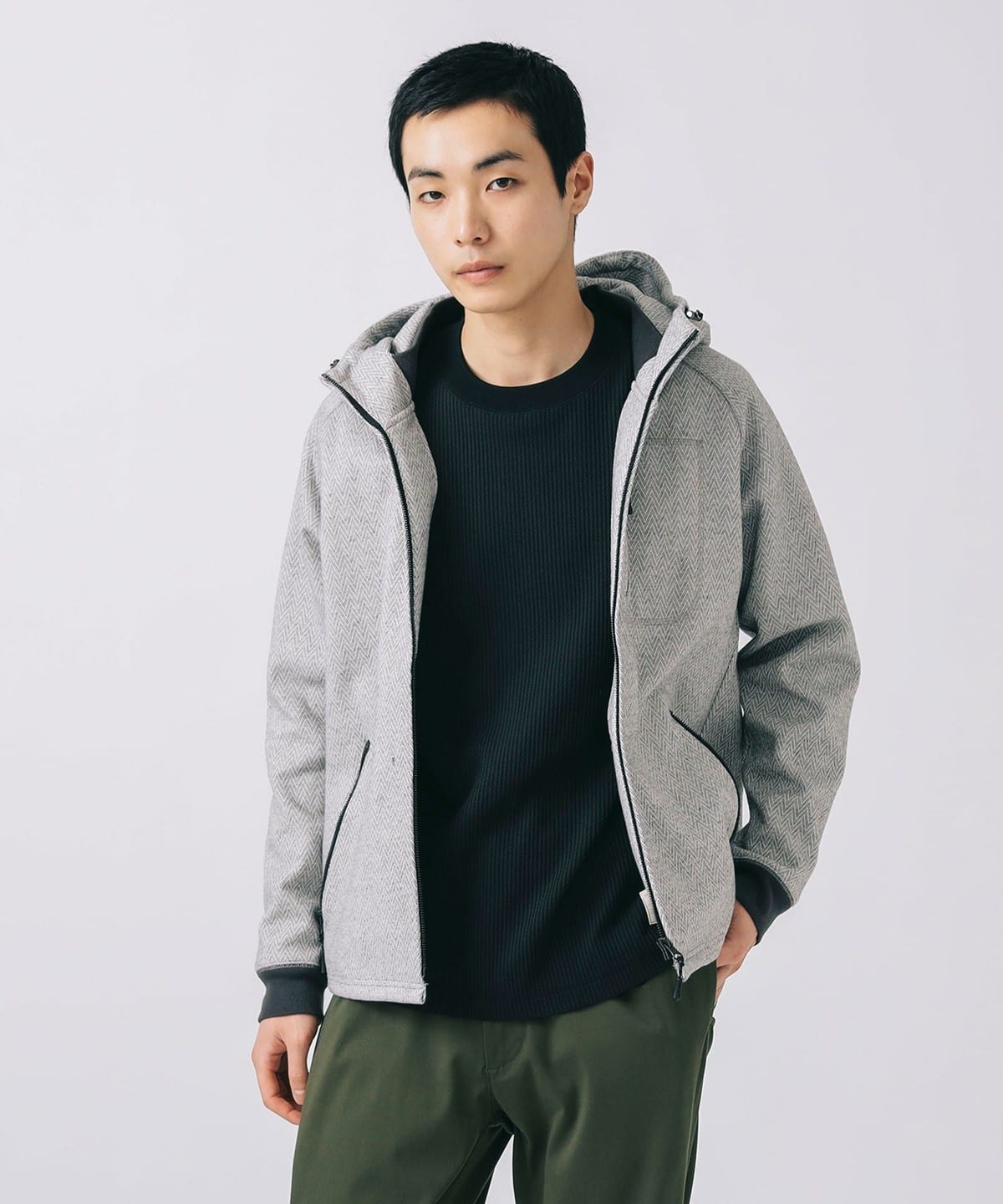 ライト フィルム パーカー トップス MEN GREY JQD L ライト フィルム パーカー トップス MEN GREY JQD L