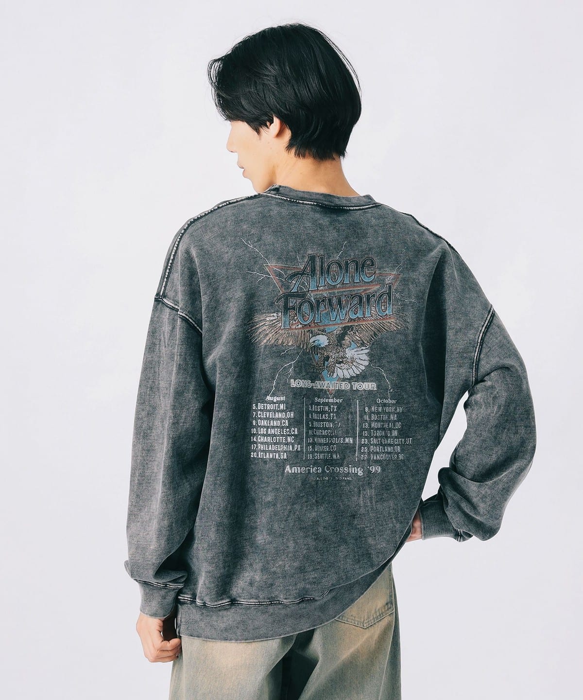イーグル スウェット トップス MEN CHARCOAL GREY/BACK S イーグル スウェット トップス MEN CHARCOAL GREY/BACK S