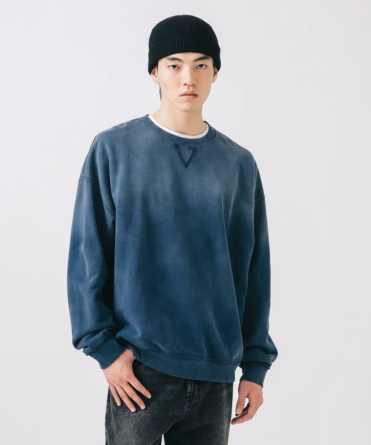 GMS コットンウラケ クルーネック スウェット トップス MEN NAVY S GMS コットンウラケ クルーネック スウェット トップス MEN NAVY S