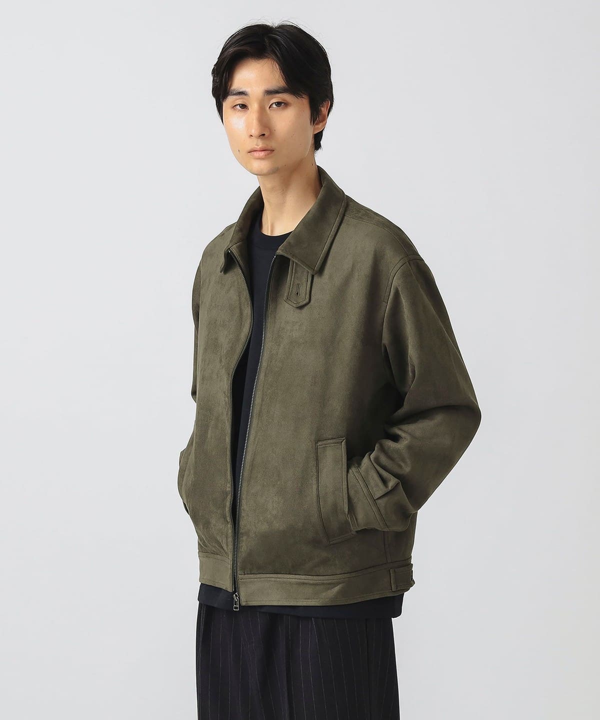 フェイクスエード ジップ ブルゾン ブルゾン MEN OLIVE M フェイクスエード ジップ ブルゾン ブルゾン MEN OLIVE M