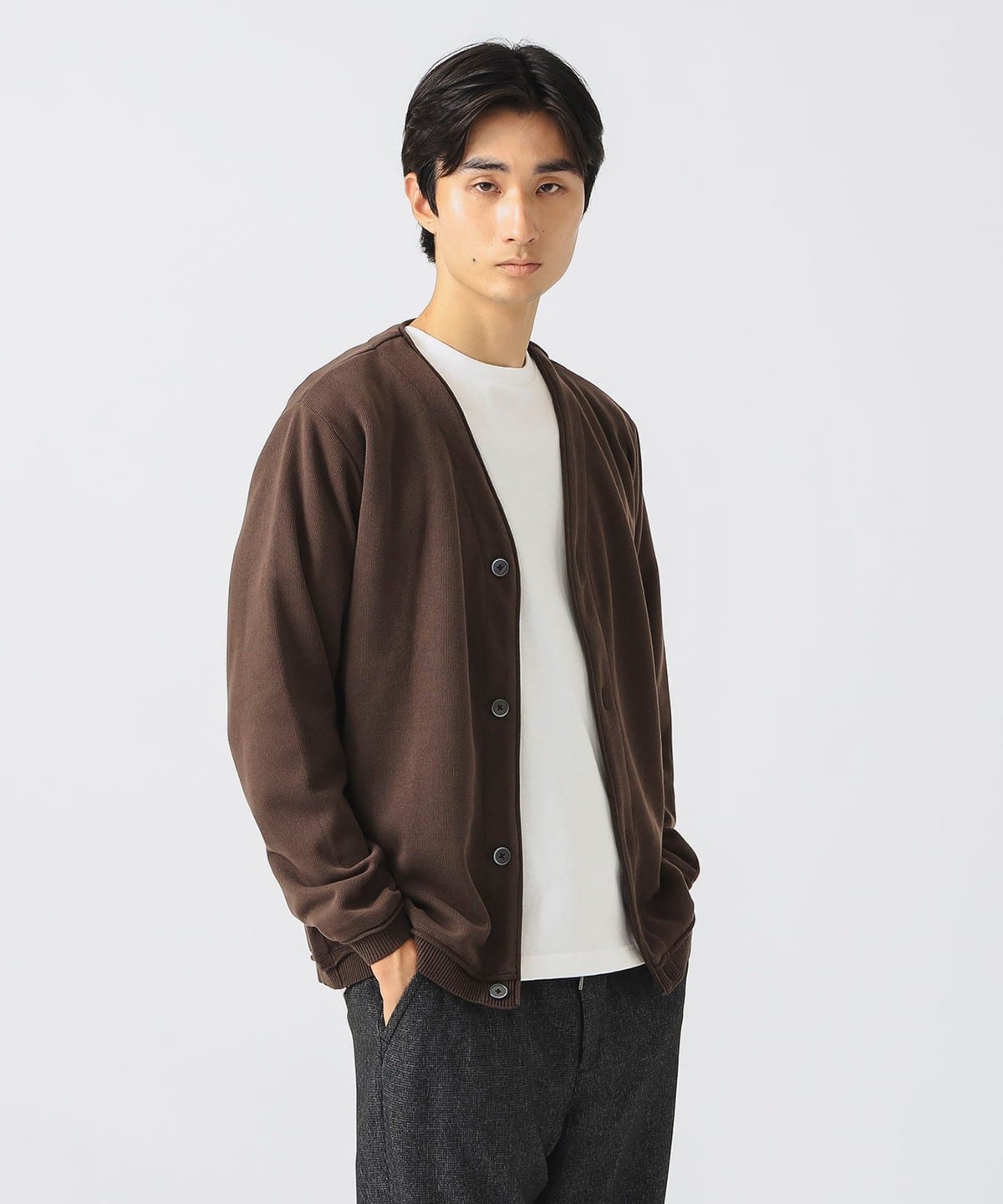サカリバ カーディガン (Tシャツ セット) トップス MEN BROWN S サカリバ カーディガン (Tシャツ セット) トップス MEN BROWN S
