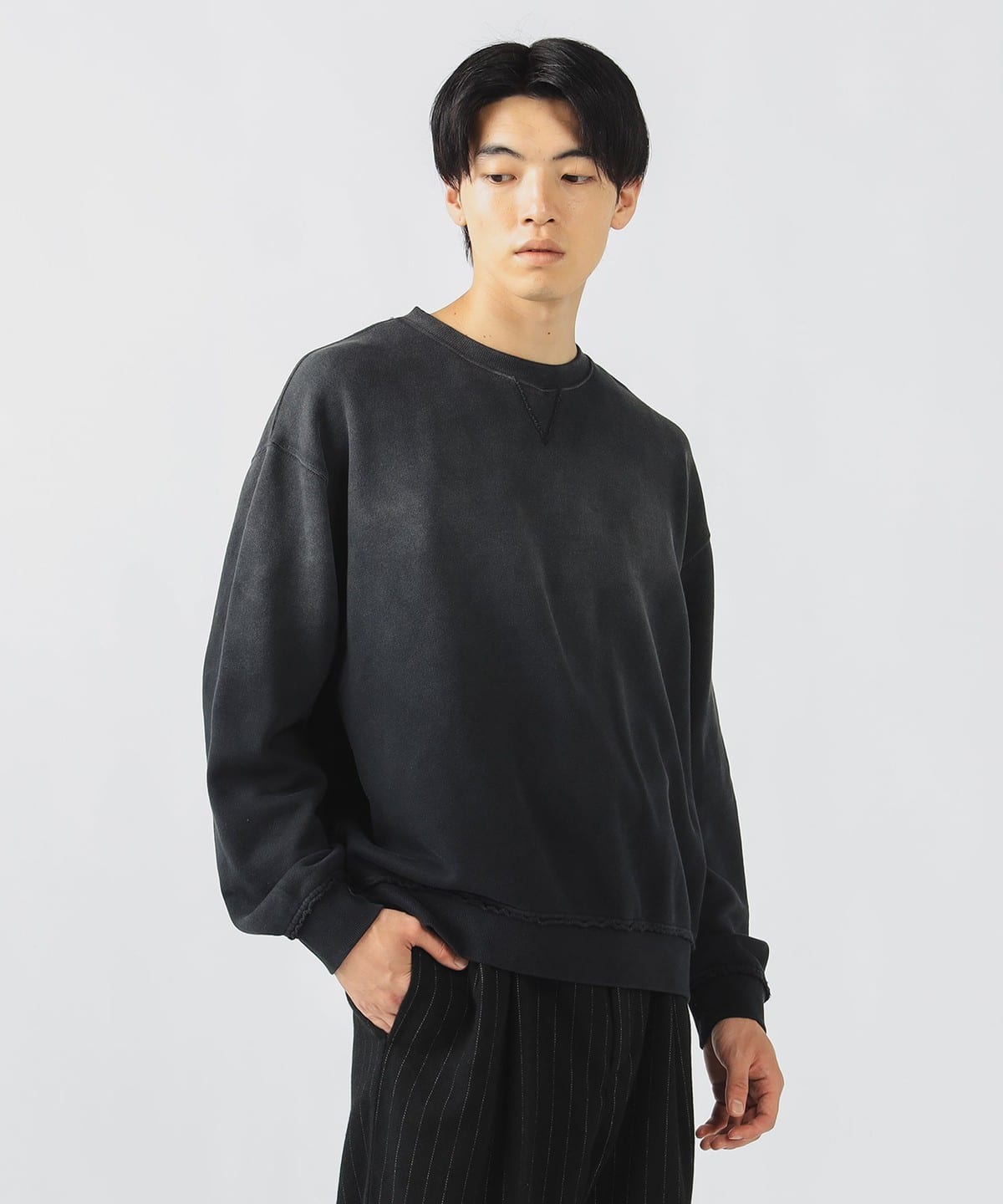 くま吉♡③４Ｌ～５Ｌ黒*オーバーサイズラグランスウェット裏起毛 GeeRA（ジーラ）の「【新色追加】秋の大人カジュアル！ロゴ＆ハート