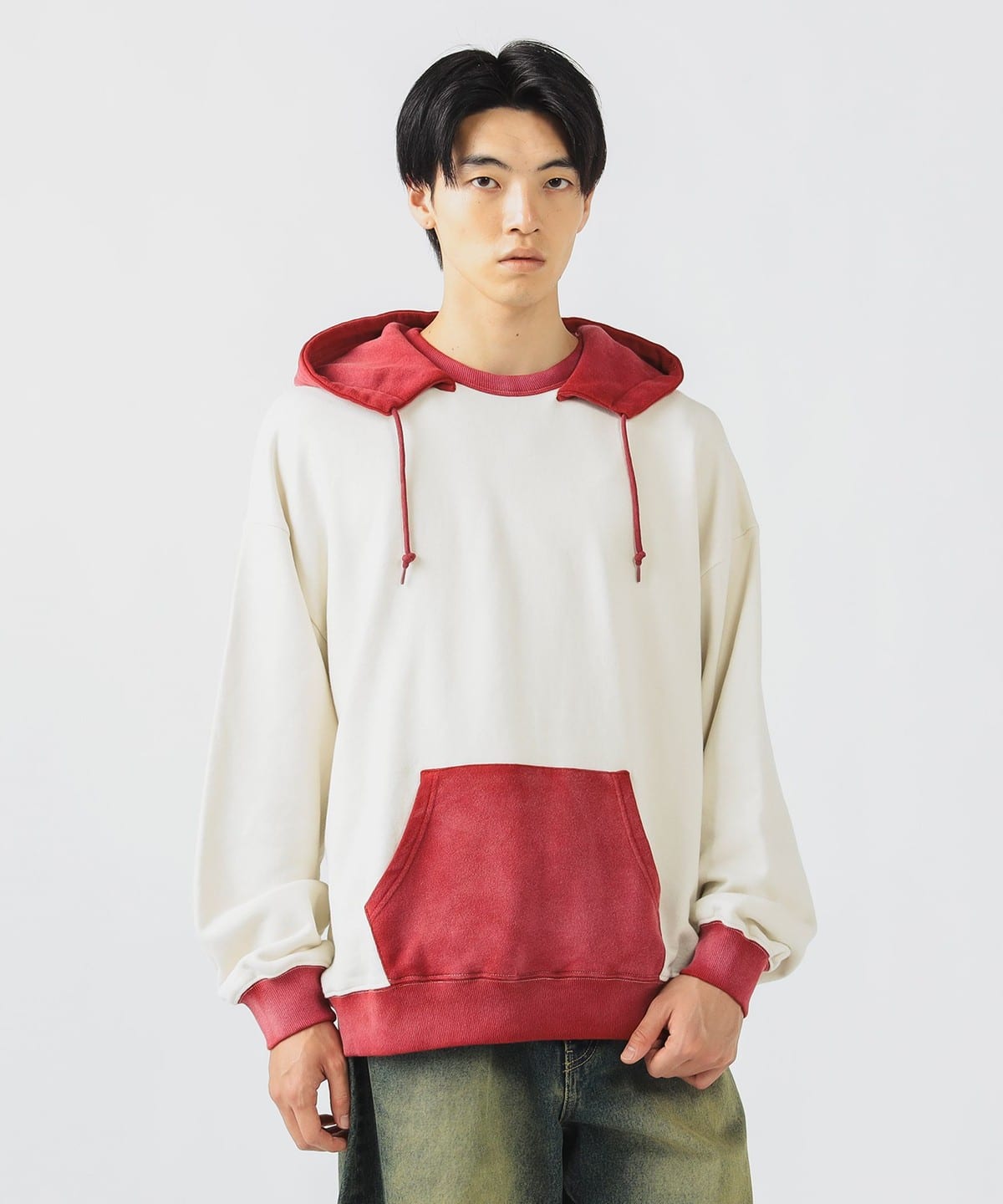 2トーン スウェット パーカー トップス MEN OFF WHITE M 2トーン スウェット パーカー トップス MEN OFF WHITE M