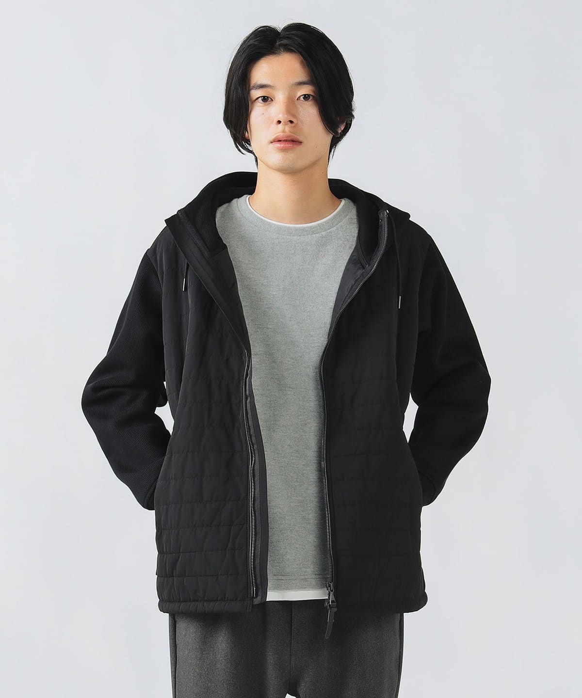 パディング パーカー ブルゾン MEN BLACK L パディング パーカー ブルゾン MEN BLACK L