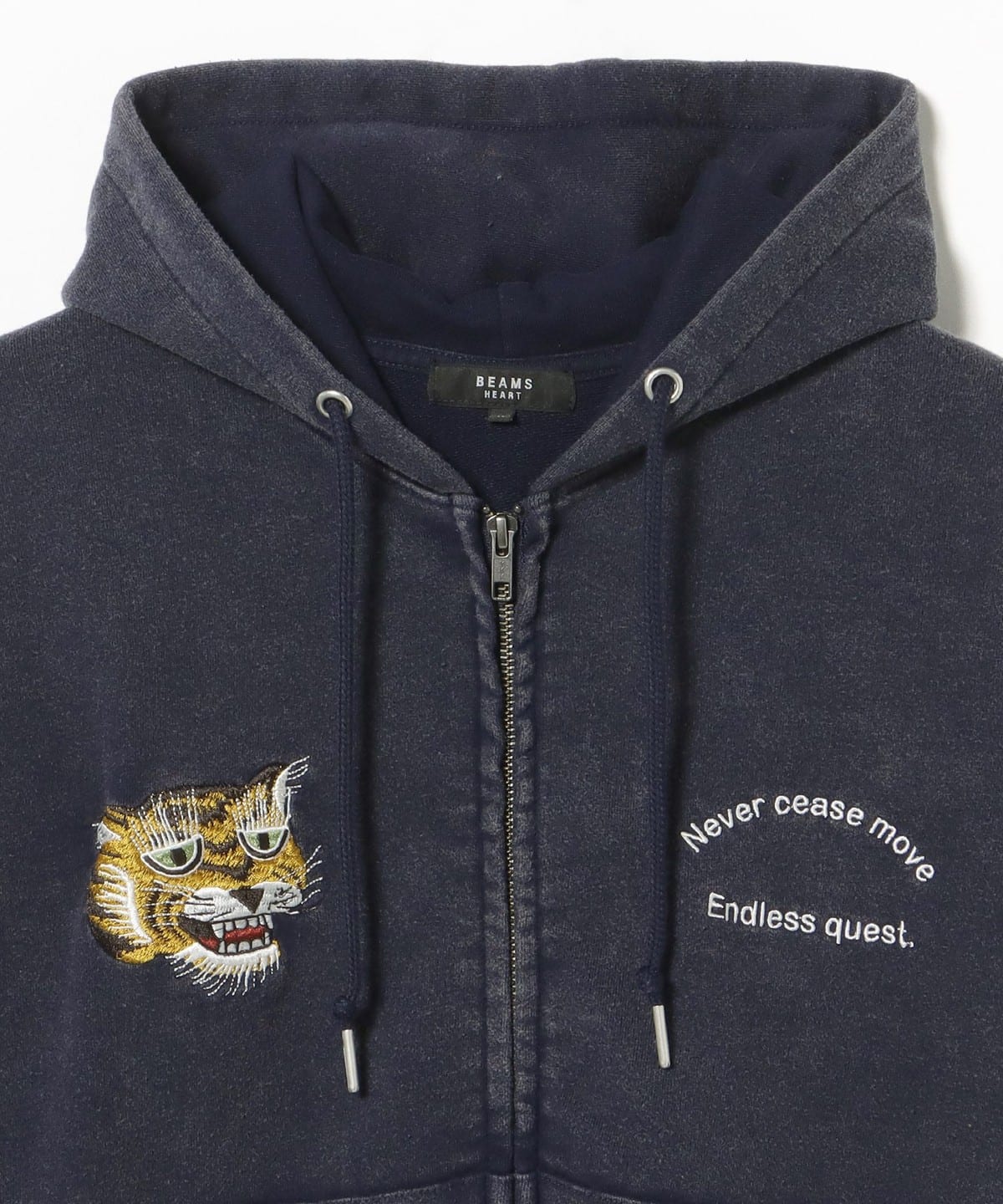 BEAMS HEART BEAMS HEART Wash Sukajan Zip Hoodie (Tops/Hoodie