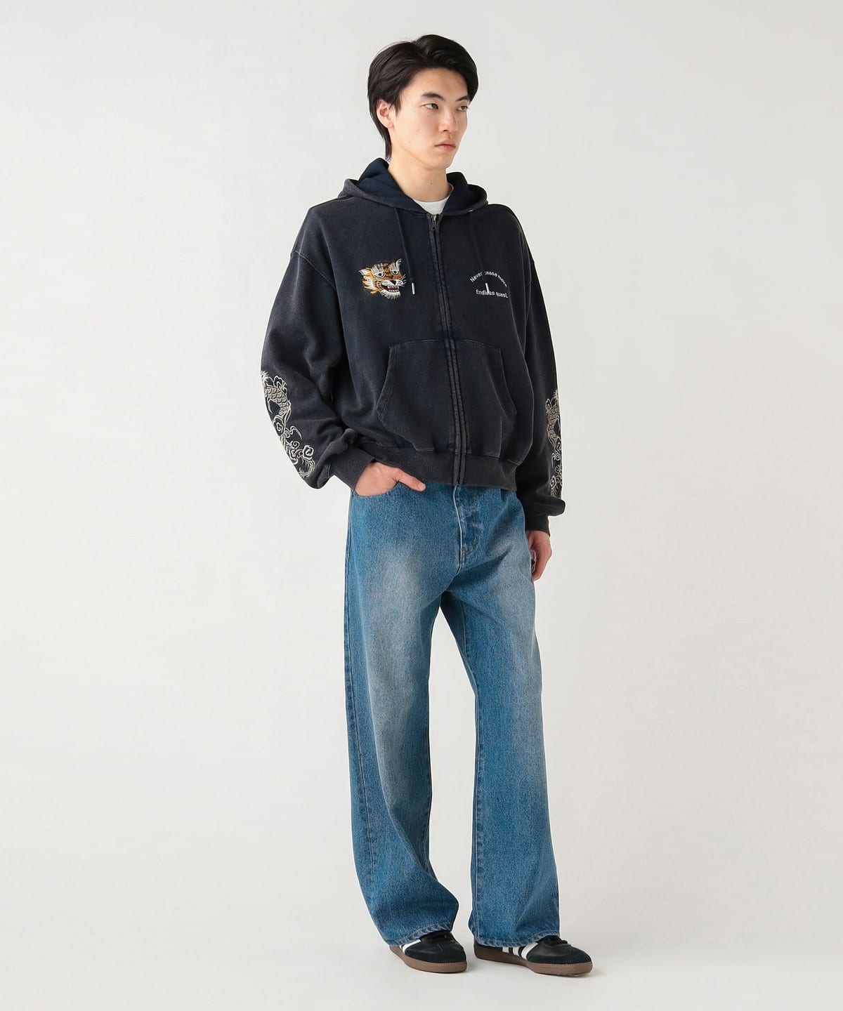 BEAMS HEART（ビームス ハート）スノーウォッシュ スカジャン ジップ