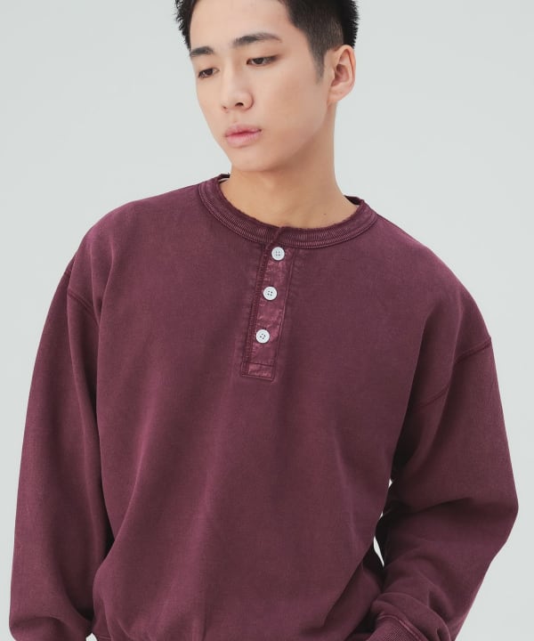 スノーウォッシュ ヘンリーネック スウェット [H:183cm C:80 W:68 H:89.5 Size:L]