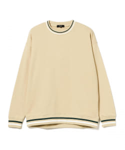 BEAMS HEART / ラインリブ スウェットプルオーバー