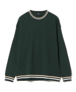 BEAMS HEART / ボーダーリブ クルーネック スウェット