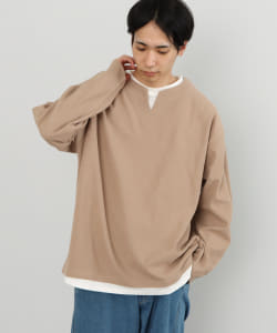 フェイクレイヤー ワッフル ビッグ ロングスリーブ Tシャツ