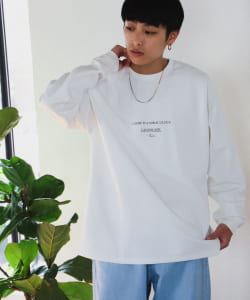 BEAMS HEART / ダンボール プリント ロングスリーブ ビッグ Tシャツ
