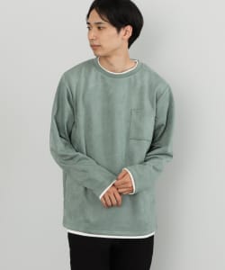 BEAMS HEART / フェイクレイヤー フェイクスエード ロングスリーブ Tシャツ