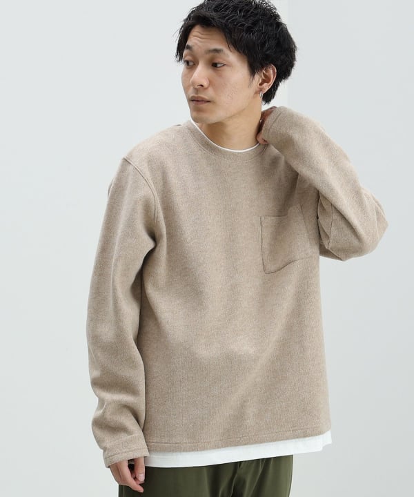【美品】BEAMS GOLF 裏起毛 薄手スウェット 長袖カットソー グレー M 美品】BEAMS GOLF 裏起毛 薄手スウェット 長袖カットソー グレー M