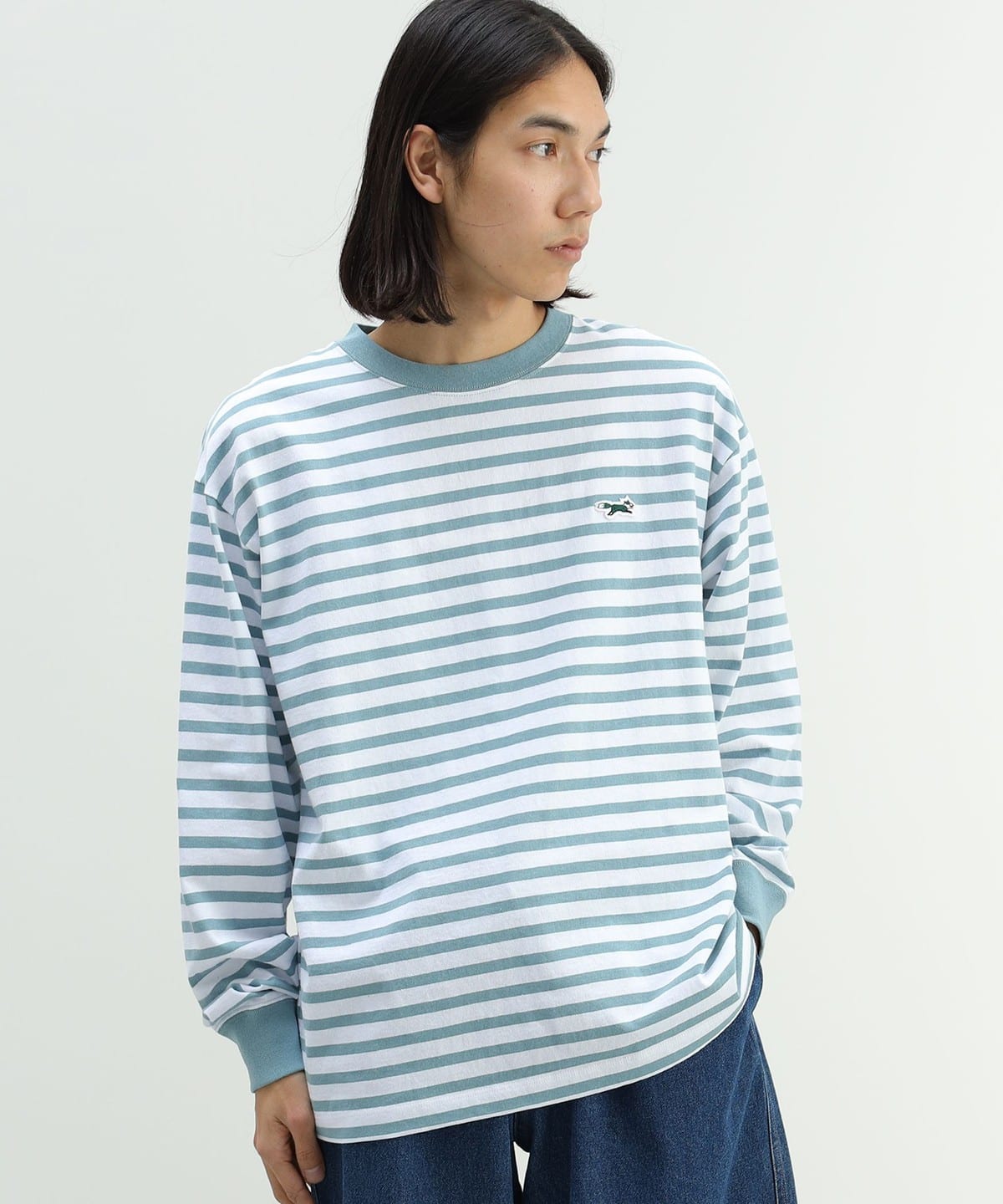 【EXCLUSIVE】PENNEY'S ペニーズ / FOX ロングスリーブ Tシャツ Tシャツ・カットソー MEN OFF WHITE×SAXE BORDER M 【EXCLUSIVE】PENNEY'S ペニーズ / FOX ロングスリーブ Tシャツ Tシャツ・カットソー MEN OFF WHITE×SAXE BORDER M