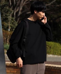 ニット コンビ ロングスリーブ Tシャツ