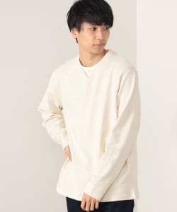 フェイクレイヤー ヘンリーネック Tシャツ
