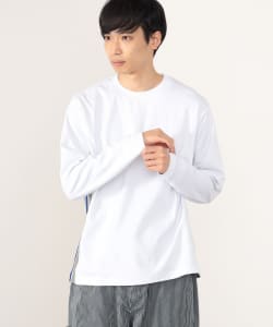 サイド 切り替え ロングスリーブ Tシャツ