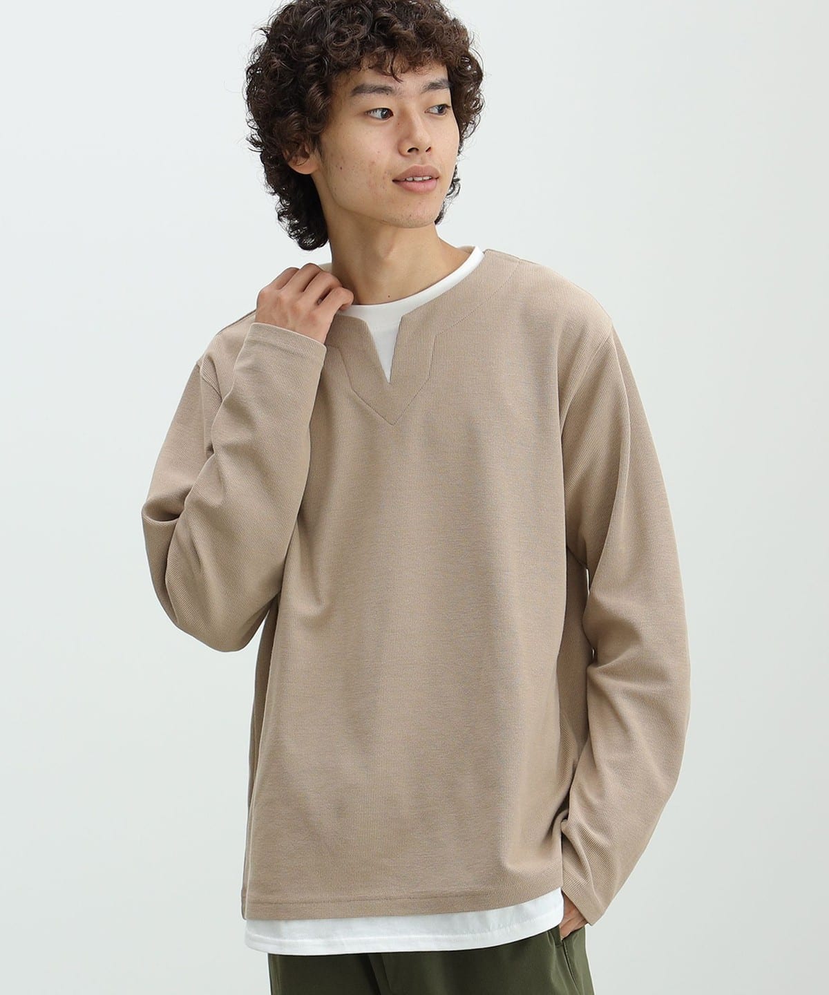 45R☆裏毛のフレアースウェット＊ロングスリーブTシャツ/杢グレー♪ 42140049286_D_11.jpg