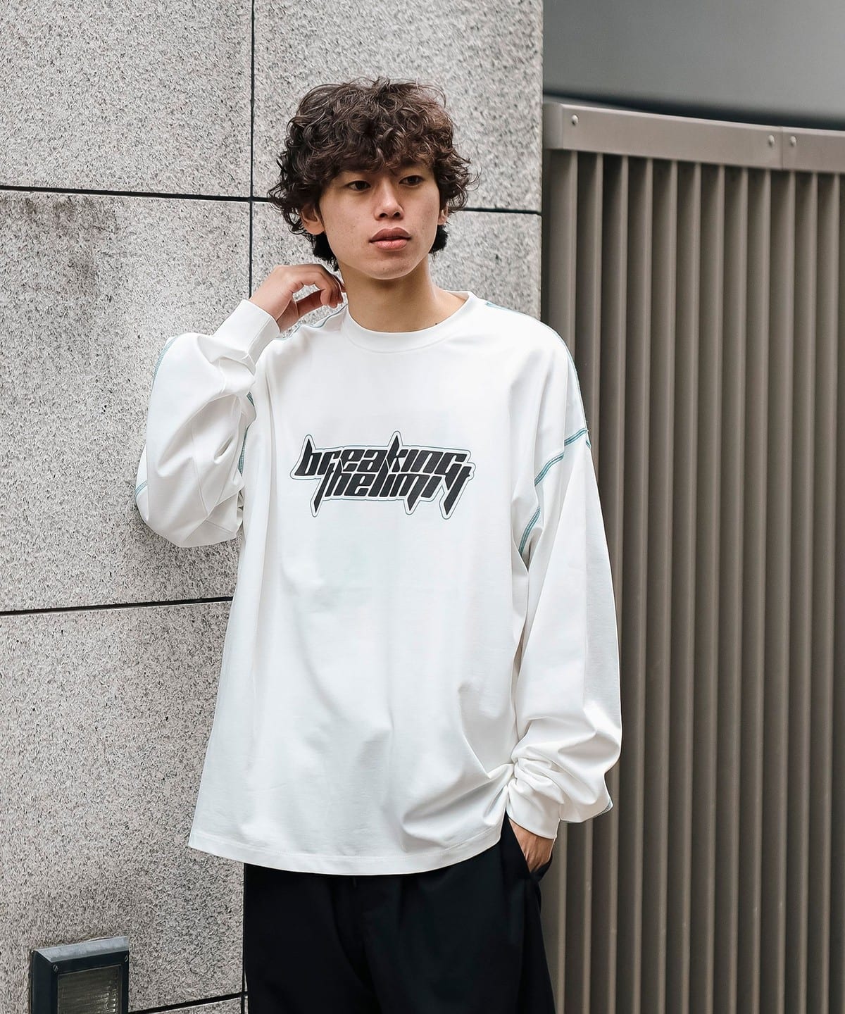 BEAMS HEART（ビームス ハート）Y2K プリント ロングスリーブ Tシャツ