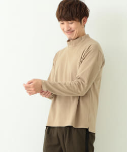 BEAMS HEART / モックネック スムース Tシャツ