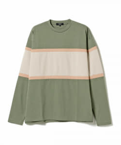 BEAMS HEART / ボーダー切替 ロングスリーブTシャツ