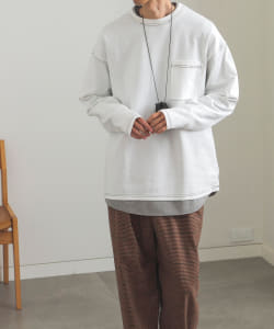BEAMS HEART / ステッチ フェイクレイヤー ビッグ Tシャツ