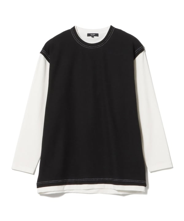 BEAMS HEART（ビームス ハート）ステッチ フェイクレイヤーベスト ロングスリーブ Tシャツ（Tシャツ・カットソー カットソー）通販｜BEAMS