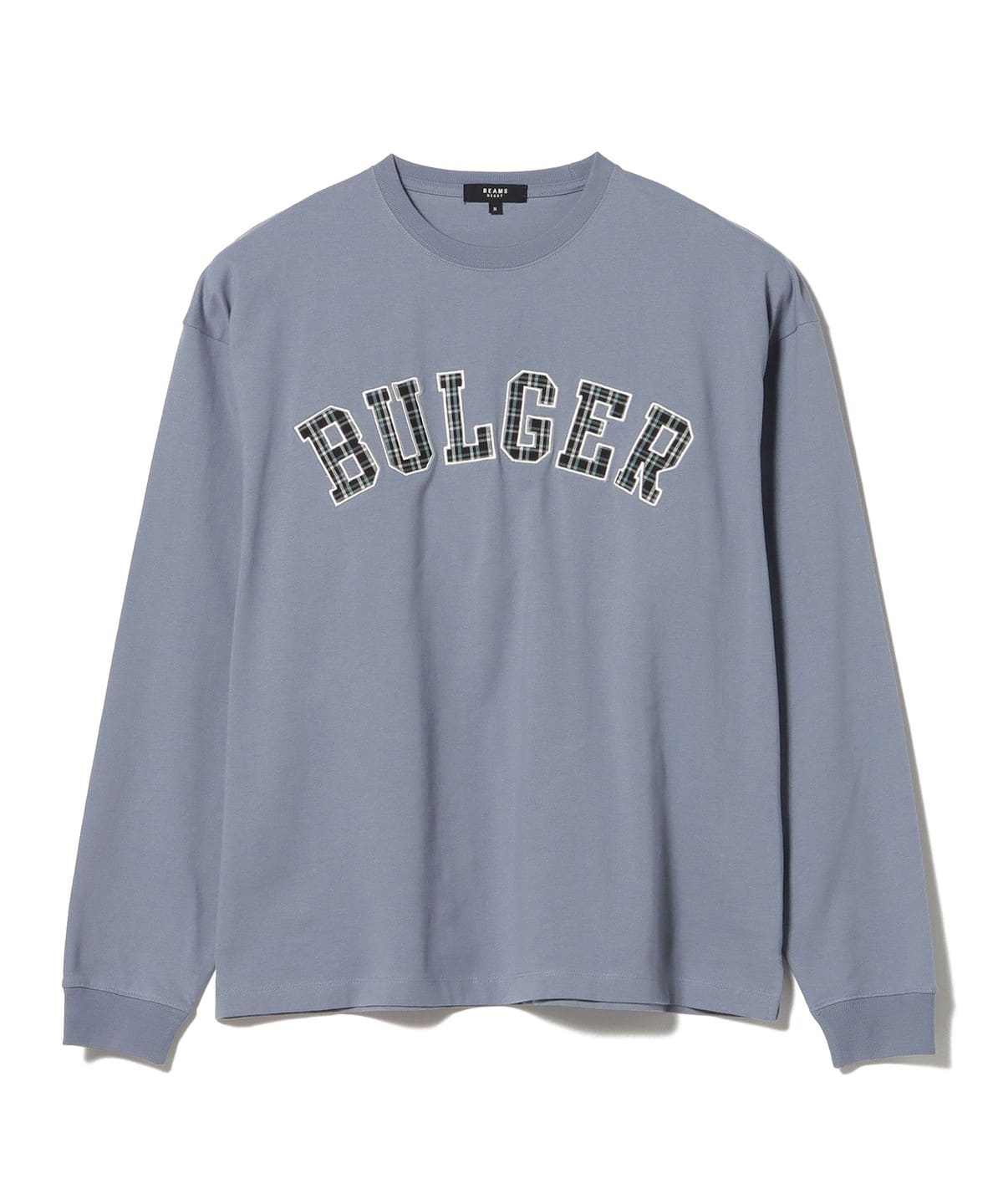 [Outlet] BEAMS HEART / Check Letter Big Long Sleeve T-Shirt