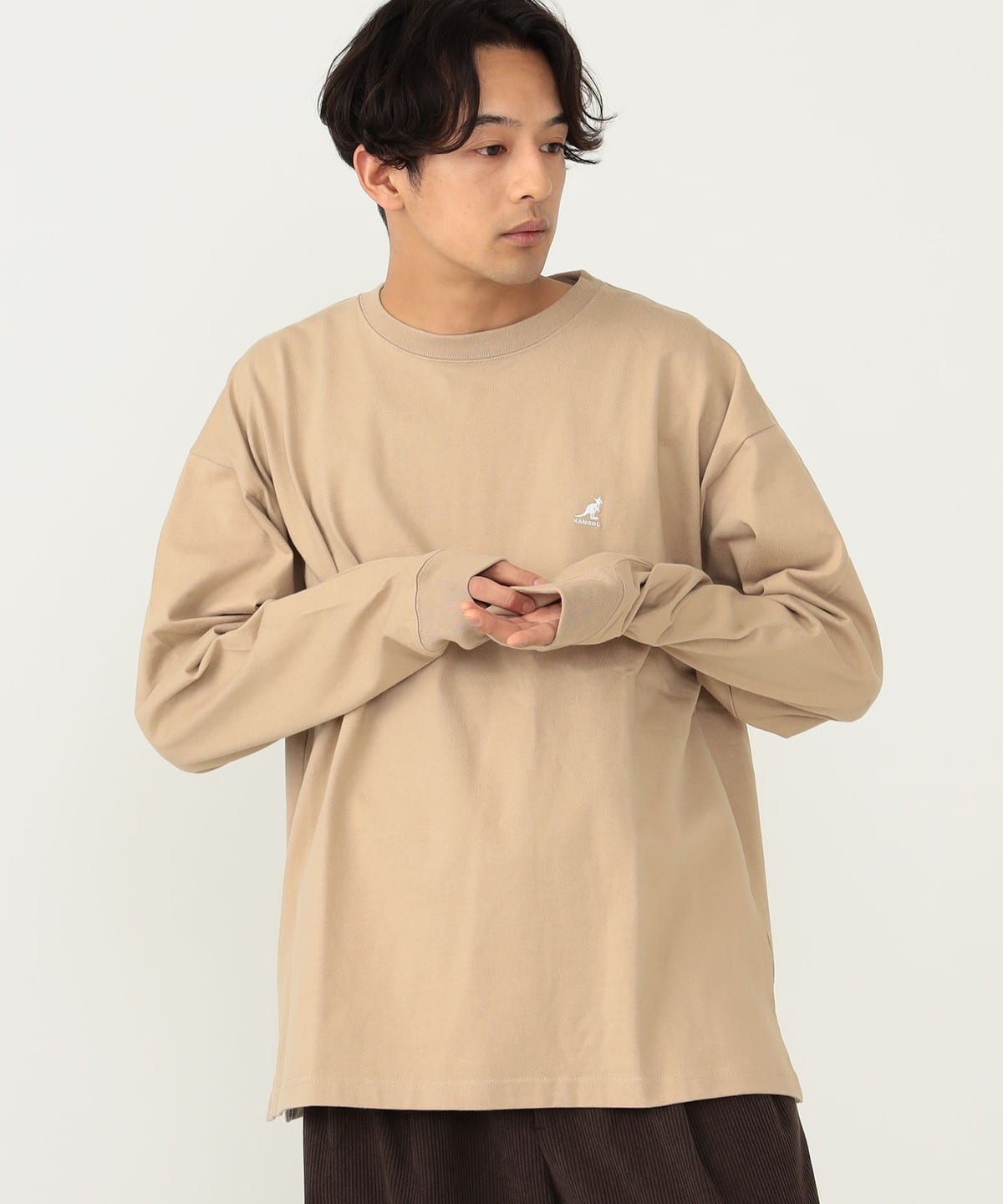 【EXCLUSIVE】KANGOL カンゴール / 天竺 ビッグ ロングスリーブ Tシャツ Tシャツ・カットソー MEN BEIGE L 【EXCLUSIVE】KANGOL カンゴール / 天竺 ビッグ ロングスリーブ Tシャツ Tシャツ・カットソー MEN BEIGE L