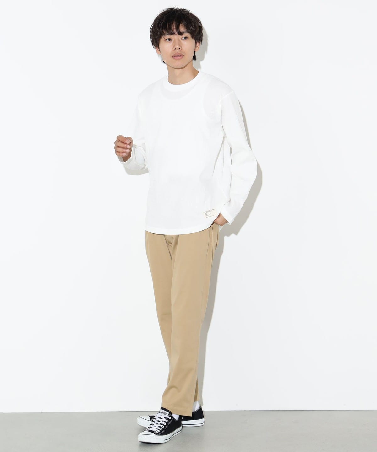 BEAMS HEART（ビームス ハート）ワッフル ロングスリーブ カットソー 