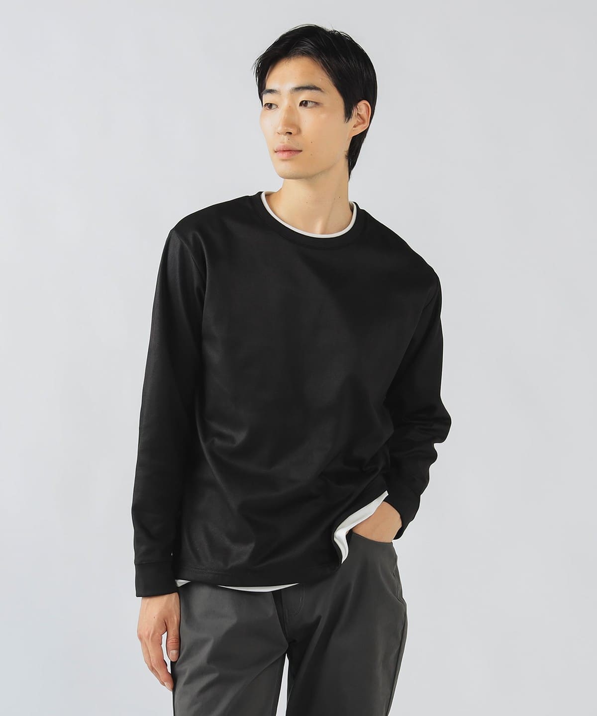 BEAMS HEART（ビームス ハート）スウェード フェイクレイヤー ロング