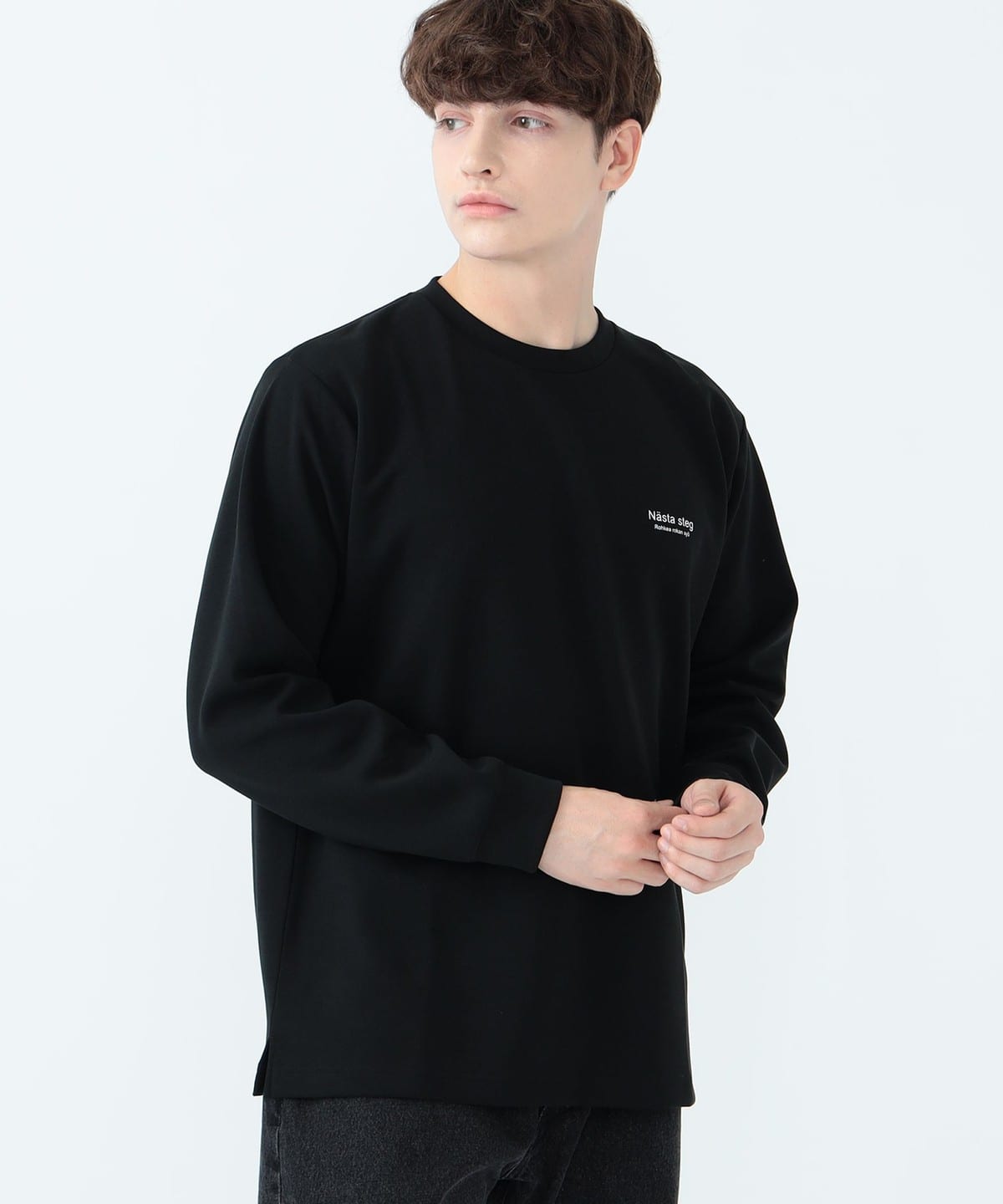 ダンボール プリント ロングスリーブ カットソー(吸水速乾・毛玉軽減) Tシャツ・カットソー MEN BLACK S ダンボール プリント ロングスリーブ カットソー(吸水速乾・毛玉軽減) Tシャツ・カットソー MEN BLACK S