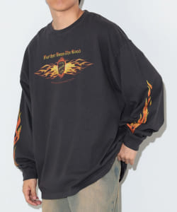 ワイルド プリント ロングスリーブ Tシャツ