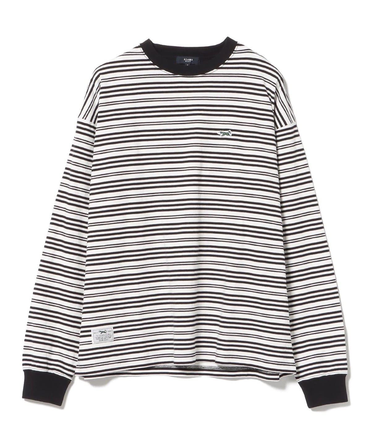 BADHOP BreatH L/S T-shirt ブラック x ホワイト