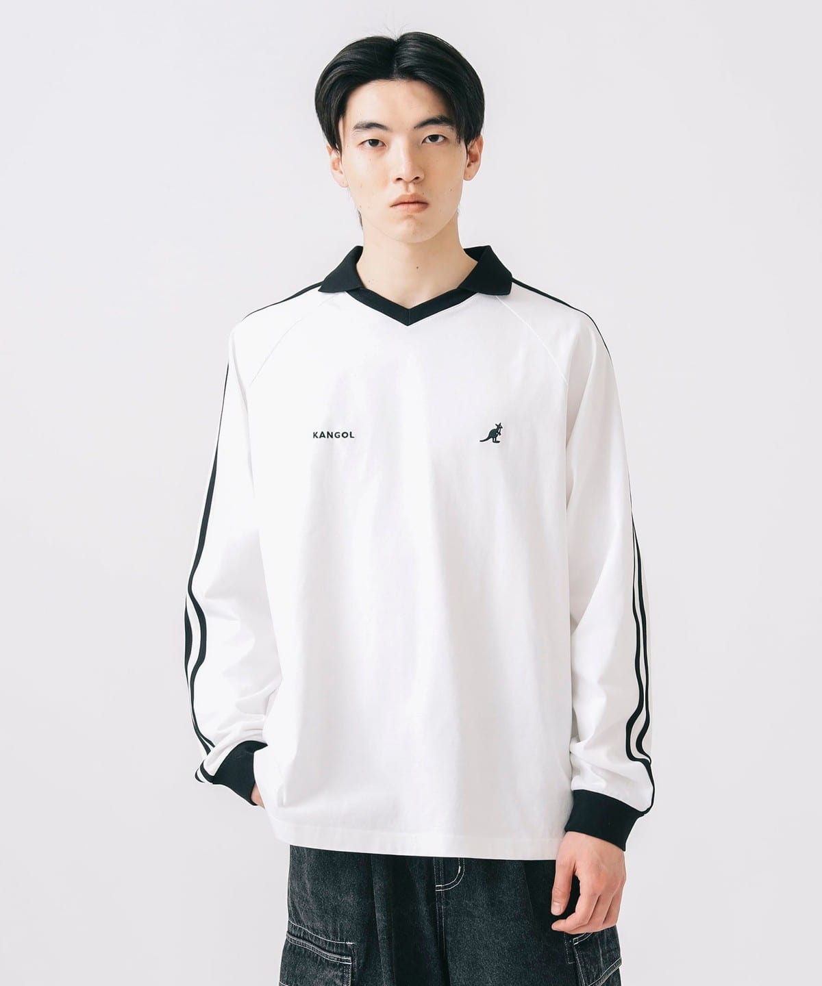 【EXCLUSIVE】KANGOL / コットン 裏毛 ゲームシャツ Tシャツ・カットソー MEN OFF WHITE M 【EXCLUSIVE】KANGOL / コットン 裏毛 ゲームシャツ Tシャツ・カットソー MEN OFF WHITE M