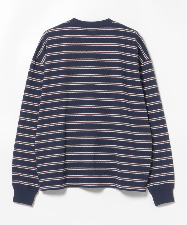 BEAMS コットンレーヨン ボーダー ロングスリーブ Tシャツ BEAMS（ビームス）の「BEAMS / コットンレーヨン ボーダー