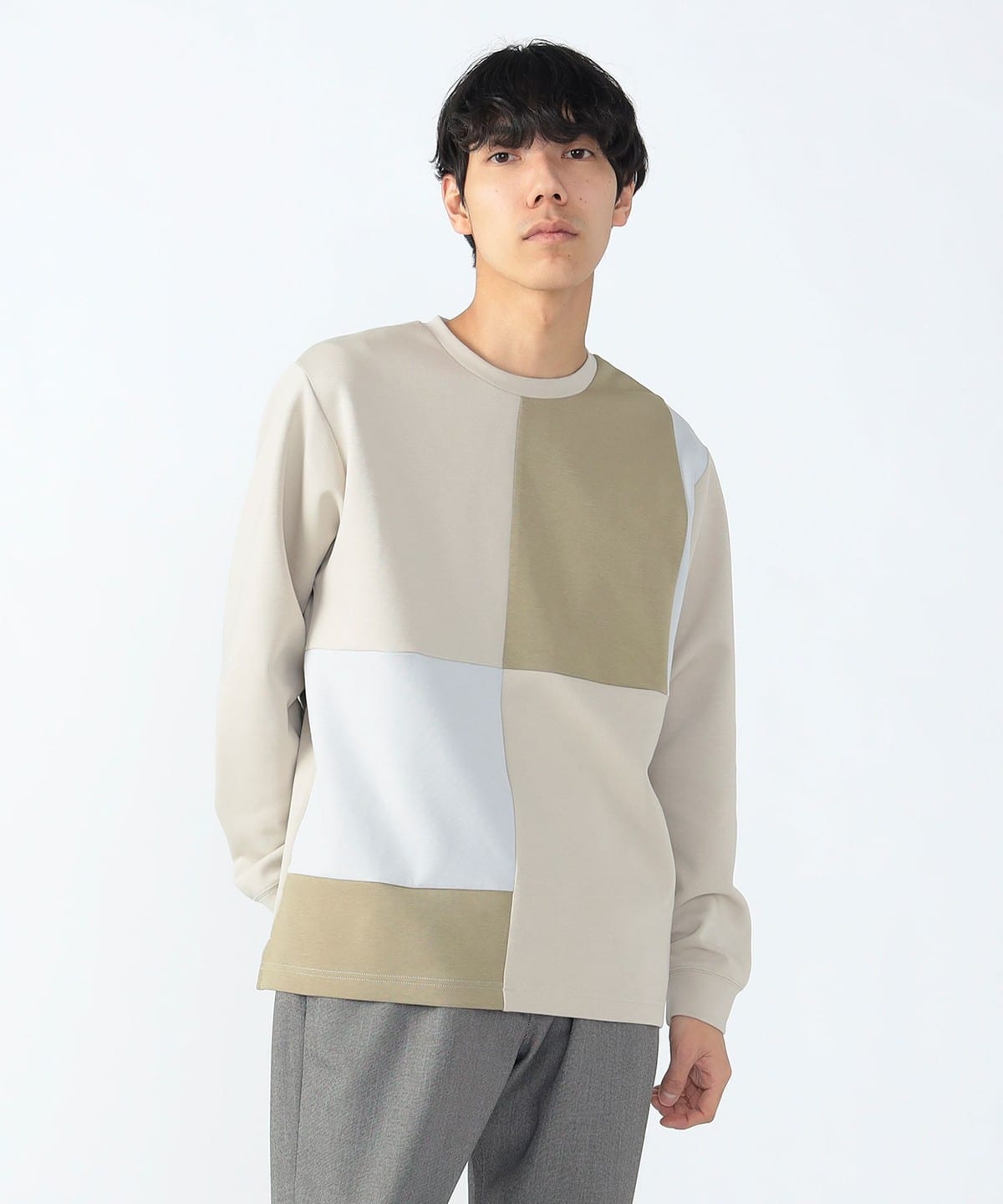 ダンボール クレイジー カットソー(吸水速乾・毛玉軽減) Tシャツ・カットソー MEN BEIGE S ダンボール クレイジー カットソー(吸水速乾・毛玉軽減) Tシャツ・カットソー MEN BEIGE S