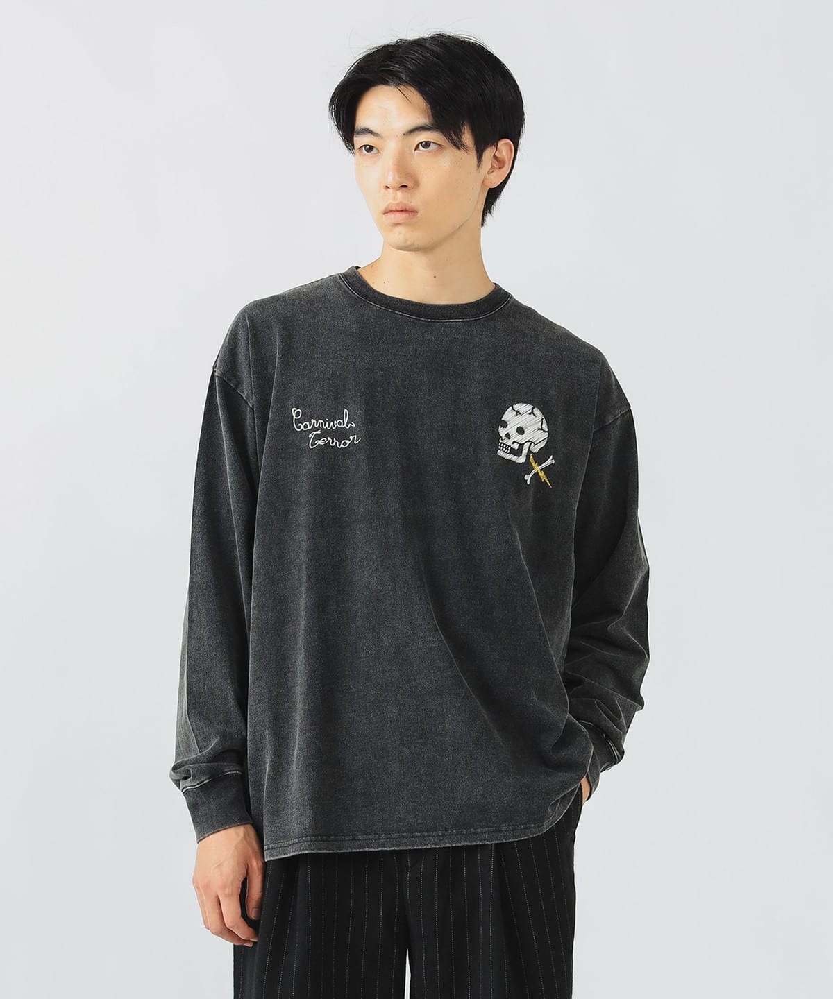 べトジャン ロングスリーブ カットソー Tシャツ・カットソー MEN BLACK/SKULL S べトジャン ロングスリーブ カットソー Tシャツ・カットソー MEN BLACK/SKULL S