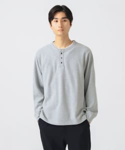 サカリバ フェイクレイヤード ヘンリーネック ロングスリーブ Tシャツ