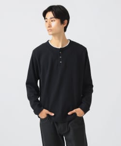 サカリバ フェイクレイヤード ヘンリーネック ロングスリーブ Tシャツ