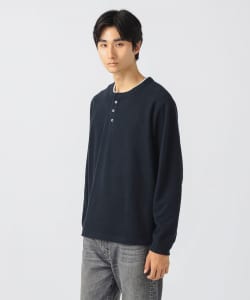 サカリバ フェイクレイヤード ヘンリーネック ロングスリーブ Tシャツ