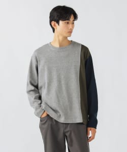 【+15%ポイントUP】配色 切り替え ニットソー