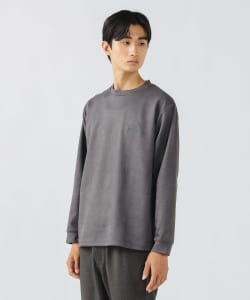 【+15%ポイントUP】フェイク スウェード ミックス フォント カットソー