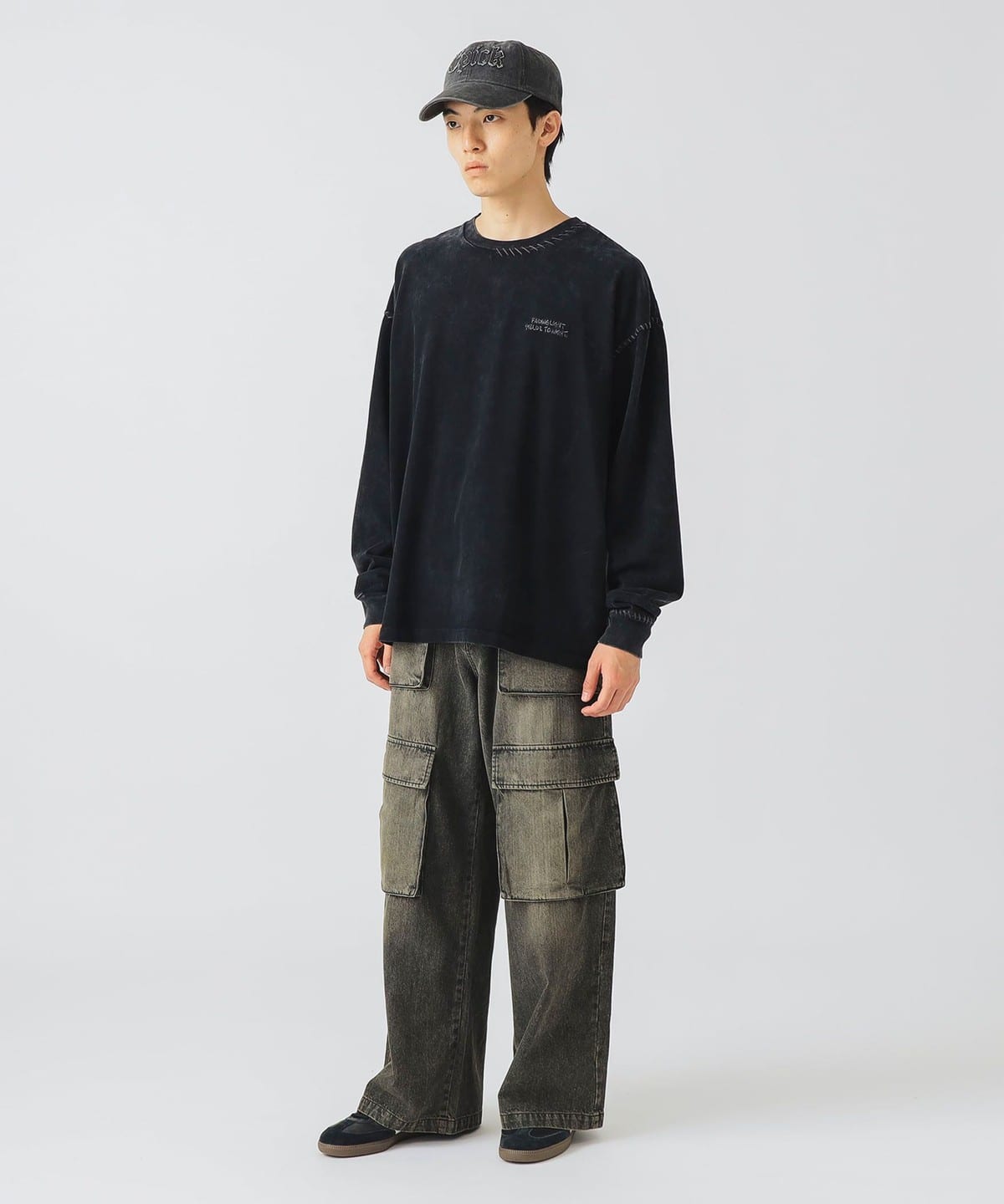 BEAMS HEART（ビームス ハート）フェード ステッチ ロングスリーブ T