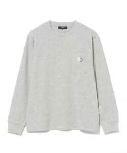 コーヒー刺繍 ワッフル ロングスリーブ カットソー