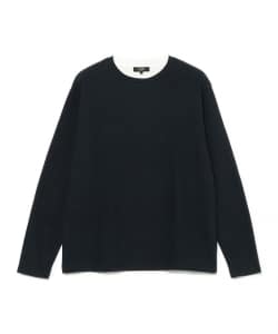 フェイクレイヤード ダブルフェイス カットソー