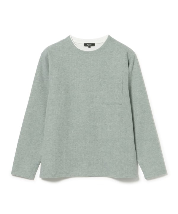 起毛 フェイクレイヤー ロングスリーブTシャツ