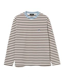 B-HEART ロゴ ボーダー ロングスリーブ Tシャツ