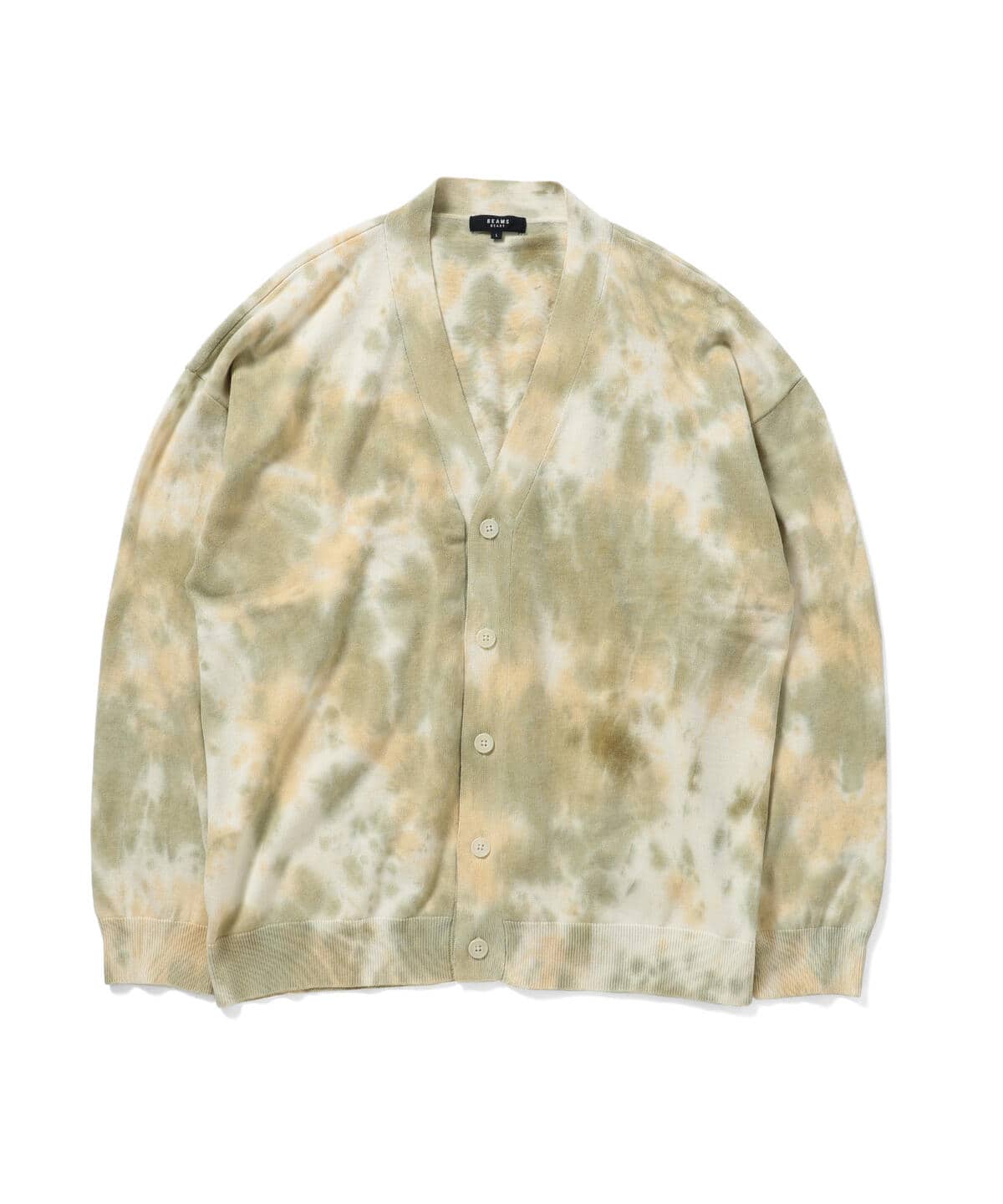 タイダイ ビッグ カーディガン トップス MEN SMOKE BEIGE S タイダイ ビッグ カーディガン トップス MEN SMOKE BEIGE S