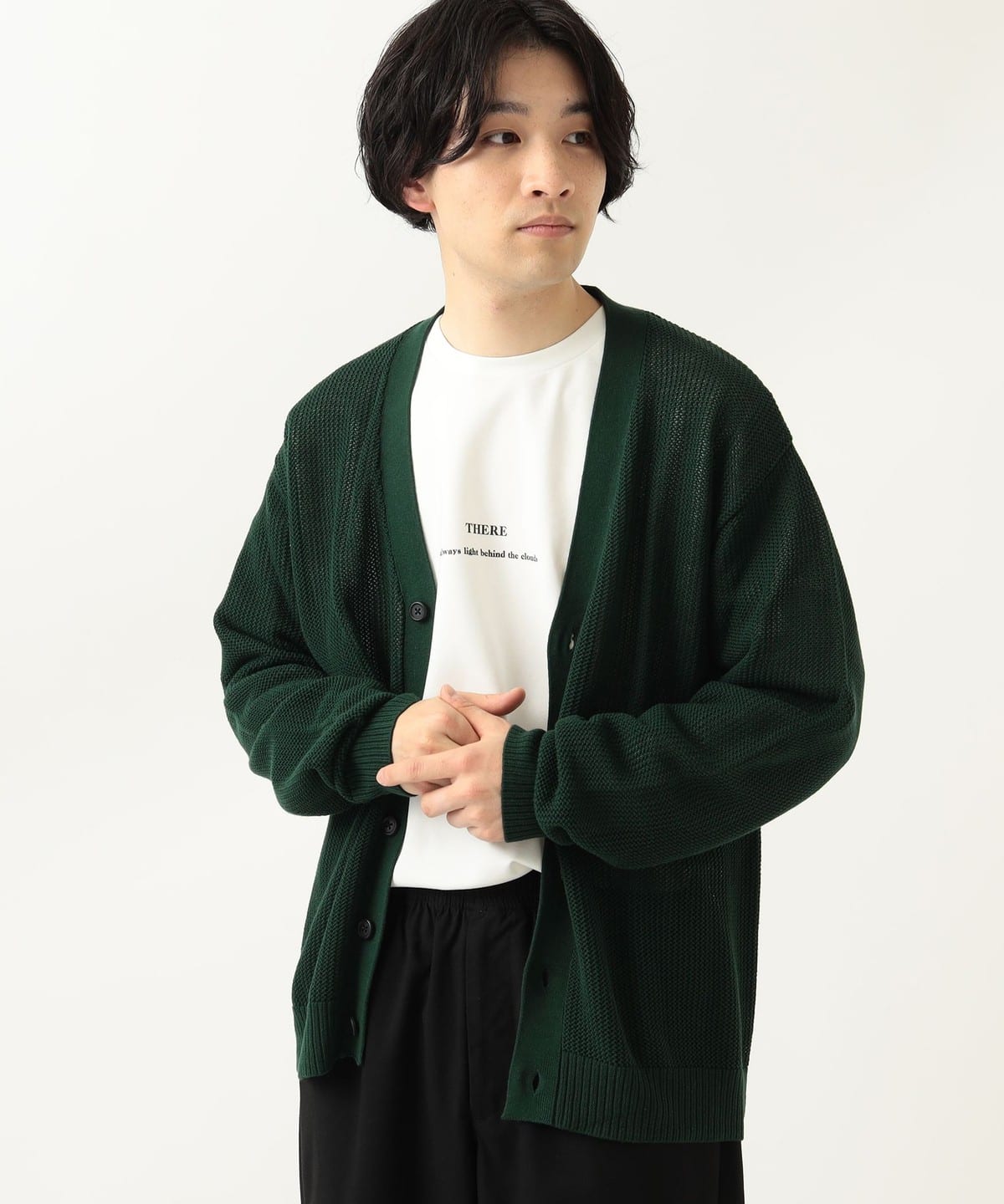 [Outlet] BEAMS HEART / Acrylic knit cardigan